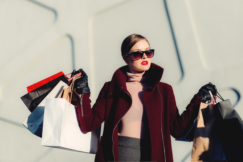 Woman in Burgundy Coat